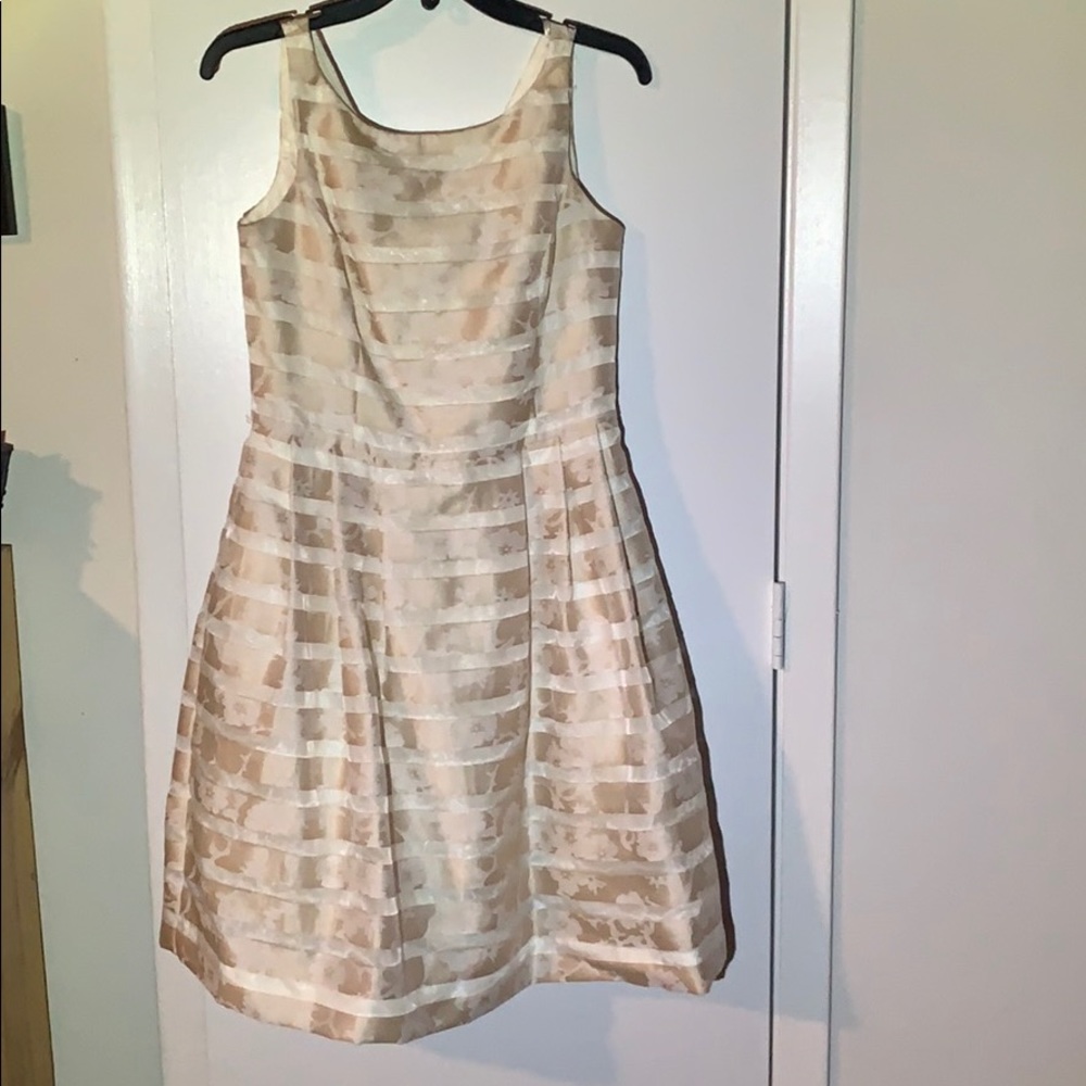 Gold and white dress